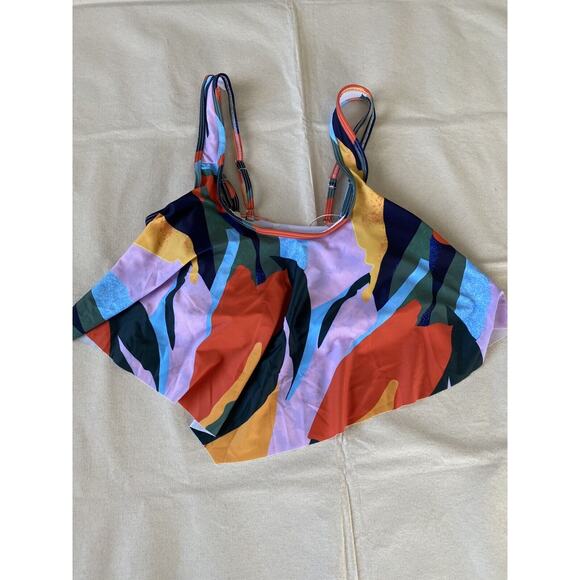 Edel Qual Swim Crop Top Beach Pool Festival Bikini Swimsuit Size M New W/Tags - Picture 1 of 8